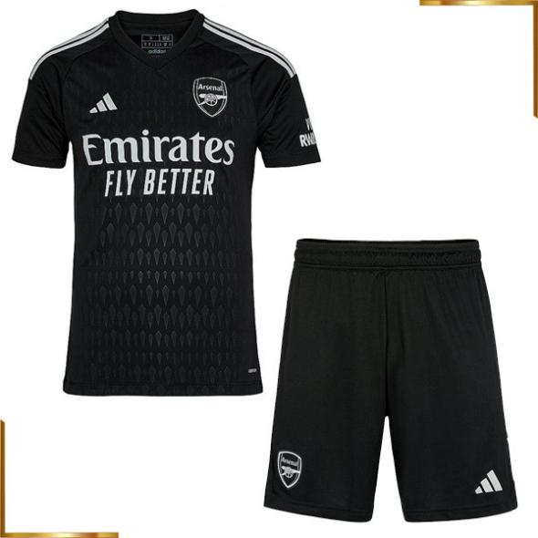 Camiseta Arsenal Niño 2023/2024 Portero Equipacion Negro
