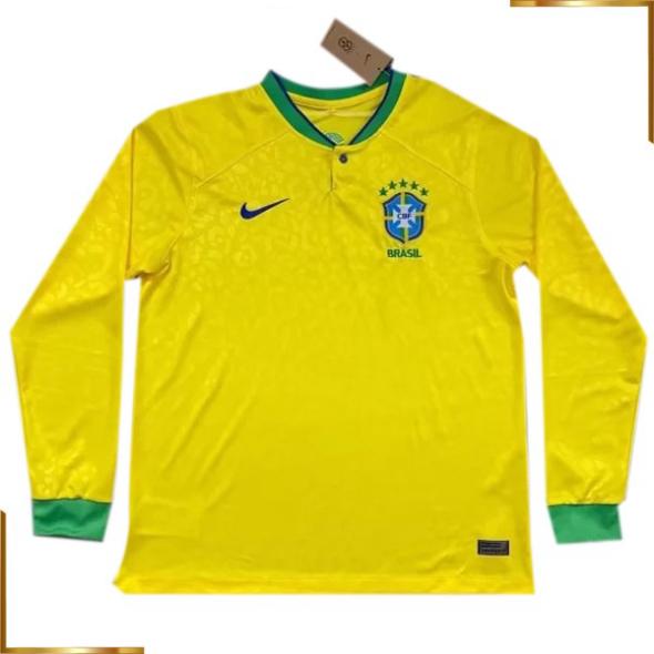Camiseta Brasil Manga Larga 2022 Primera Equipacion