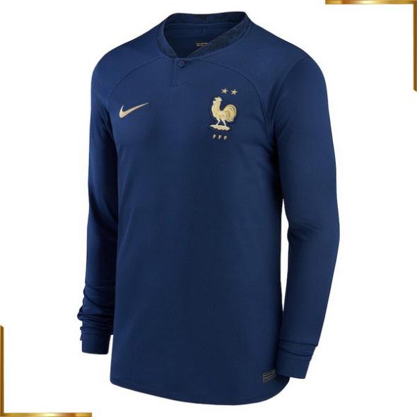Camiseta Francia Manga Larga 2022 Primera Equipacion