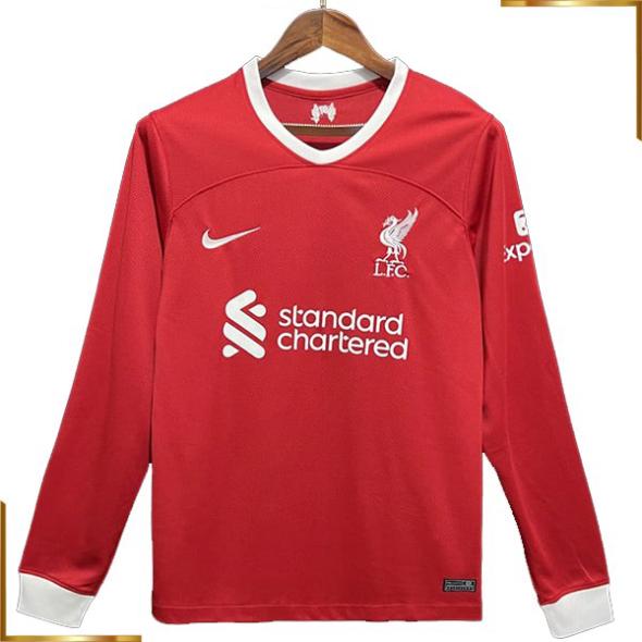 Camiseta Liverpool Manga Larga 2023/2024 Primera Equipacion