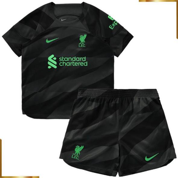 Camiseta Liverpool Niño 2023/2024 Portero Equipacion Negro