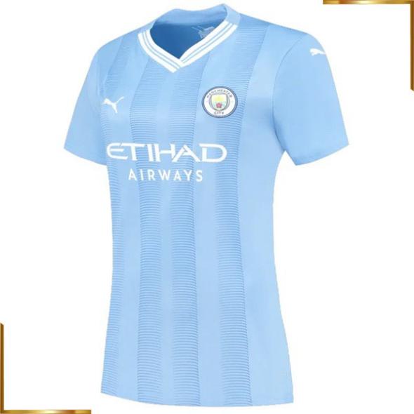 Camiseta Manchester City Mujer 2023/2024 Primera Equipacion