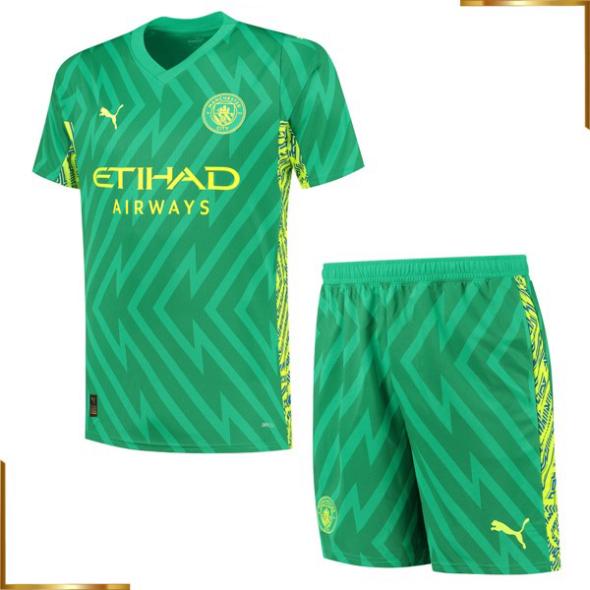 Camiseta Manchester City Niño 2023/2024 Portero Equipacion Verde