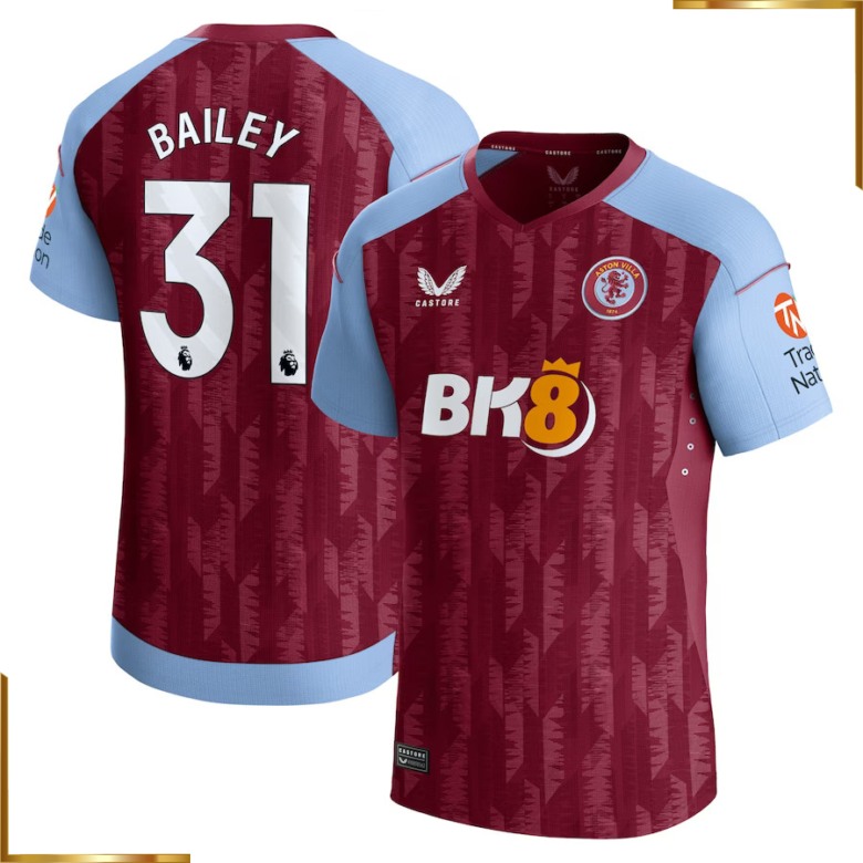 Camiseta Aston Villa Bailey 2023/2024 Primera Equipacion