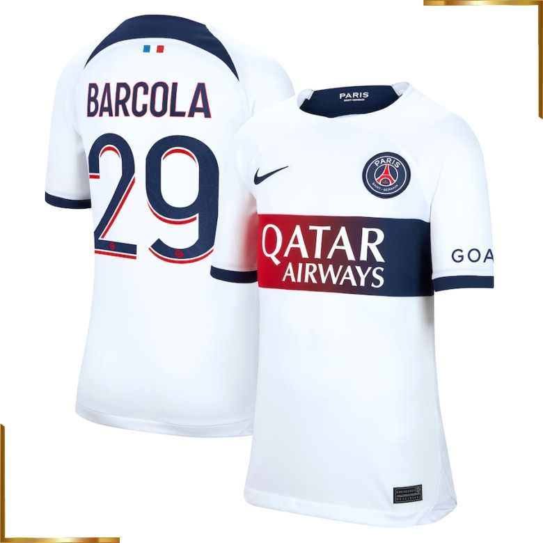 Camiseta Paris Saint Germain Barcola 2023/2024 Segunda Equipacion