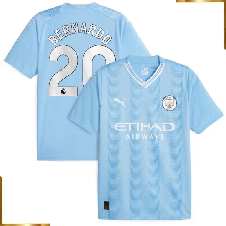 Camiseta Manchester City Bernardo 2023/2024 Primera Equipacion