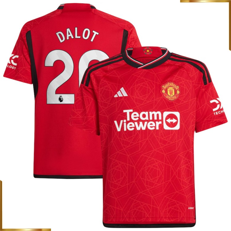 Camiseta Manchester United Dalot 2023/2024 Primera Equipacion
