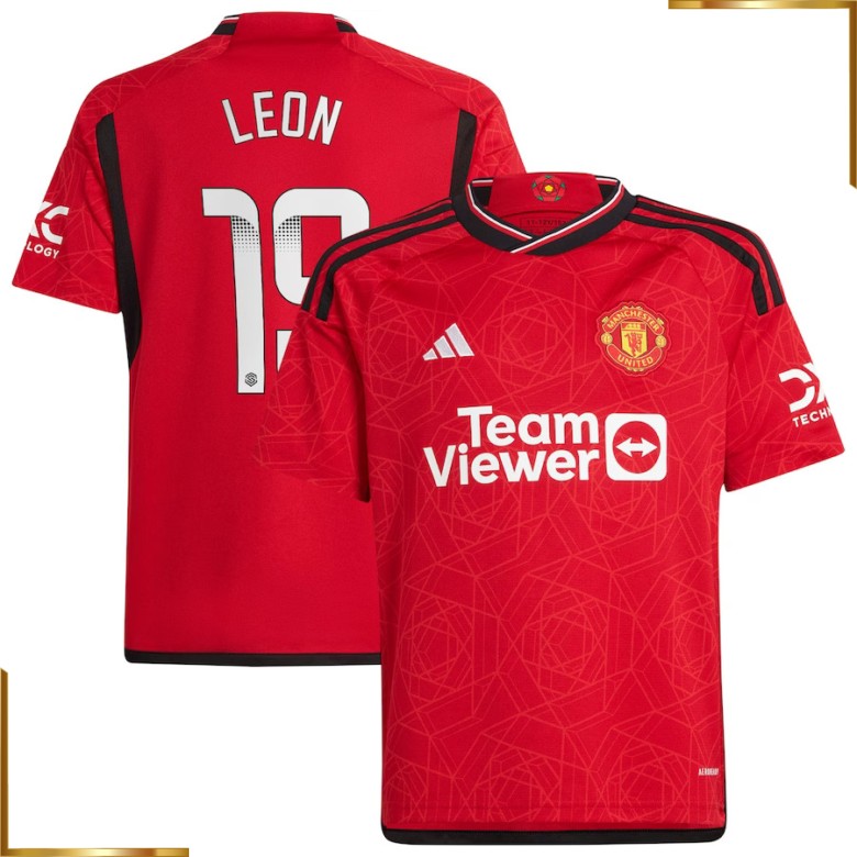 Camiseta Manchester United Leon 2023/2024 Primera Equipacion