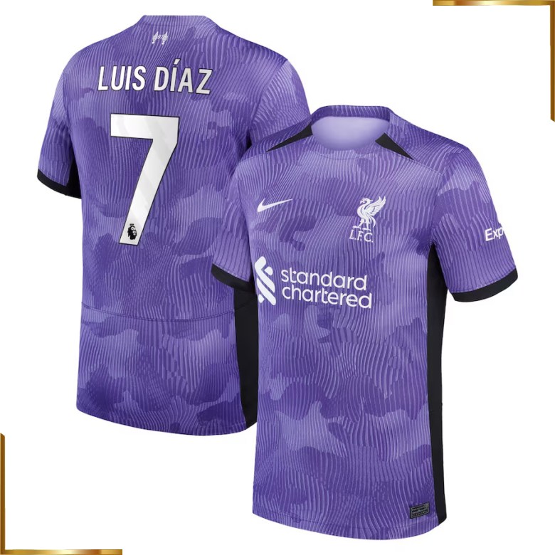 Camiseta Liverpool Luis Diaz 2023/2024 Tercera Equipacion