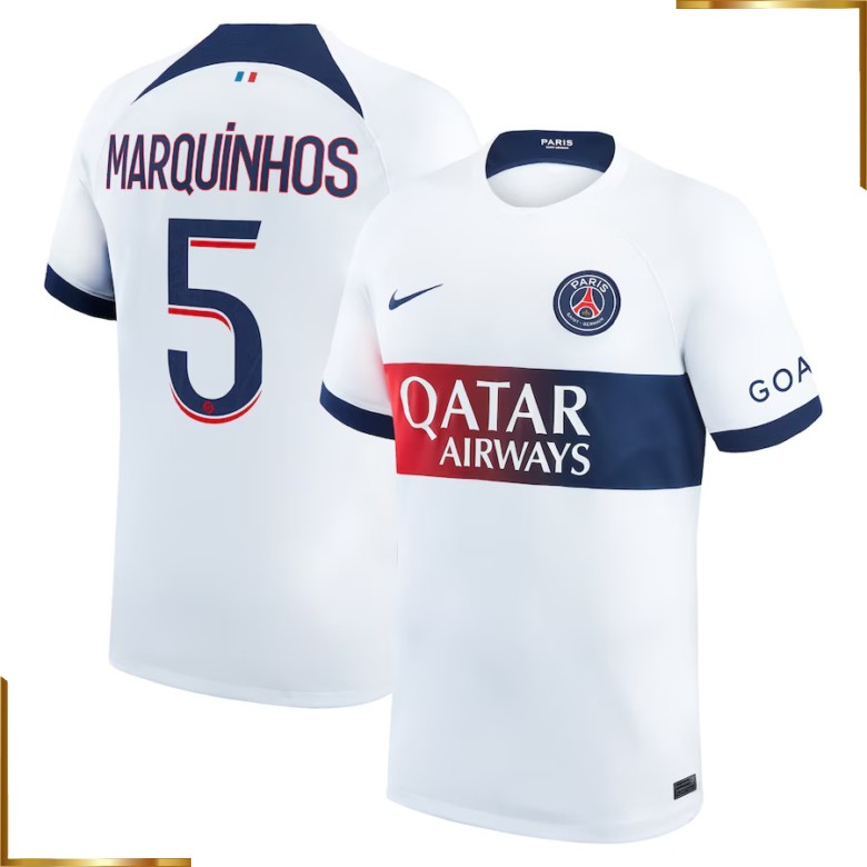 Camiseta Paris Saint Germain Marquinhos 2023/2024 Segunda Equipacion