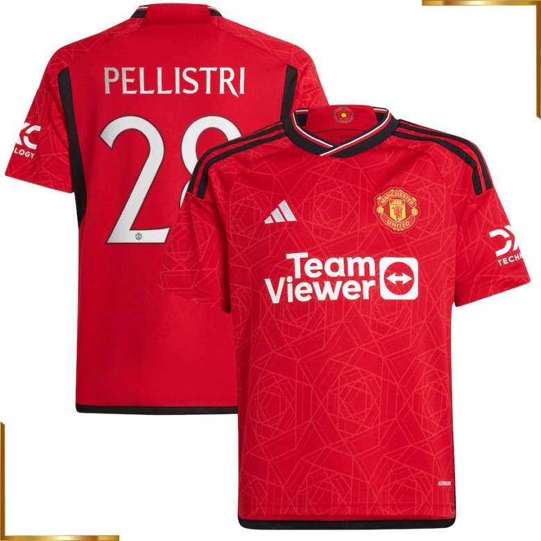 Camiseta Manchester United Pellistri 2023/2024 Primera Equipacion