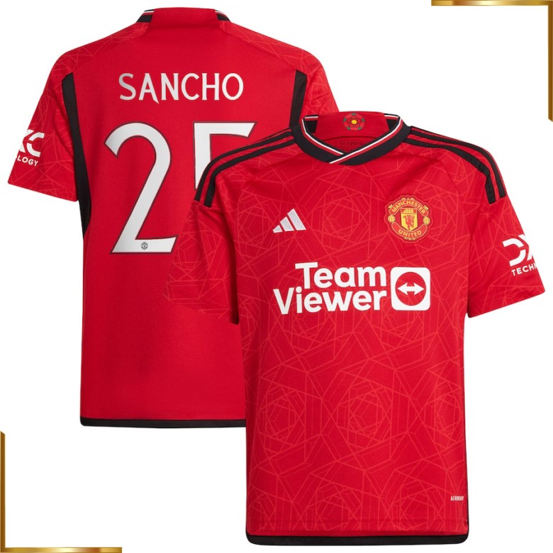 Camiseta Manchester United Sancho 2023/2024 Primera Equipacion