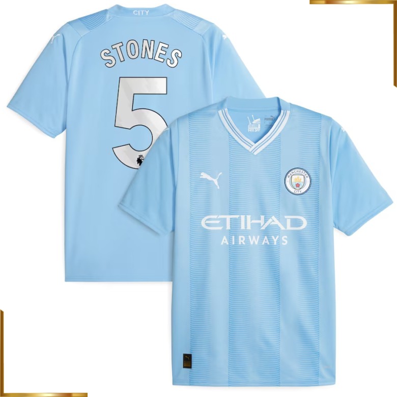 Camiseta Manchester City Stones 2023/2024 Primera Equipacion