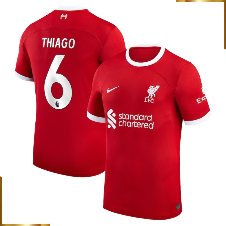 Camiseta Liverpool Thiago 2023/2024 Primera Equipacion