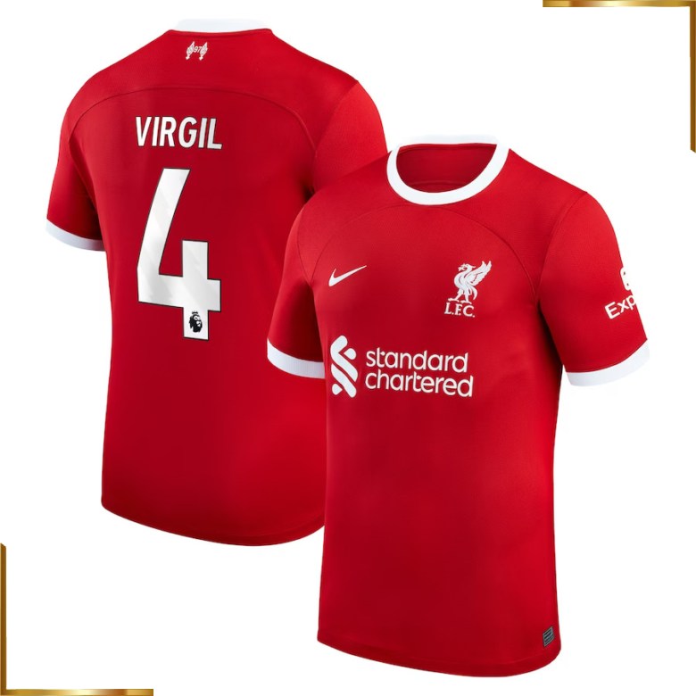 Camiseta Liverpool Virgil 2023/2024 Primera Equipacion