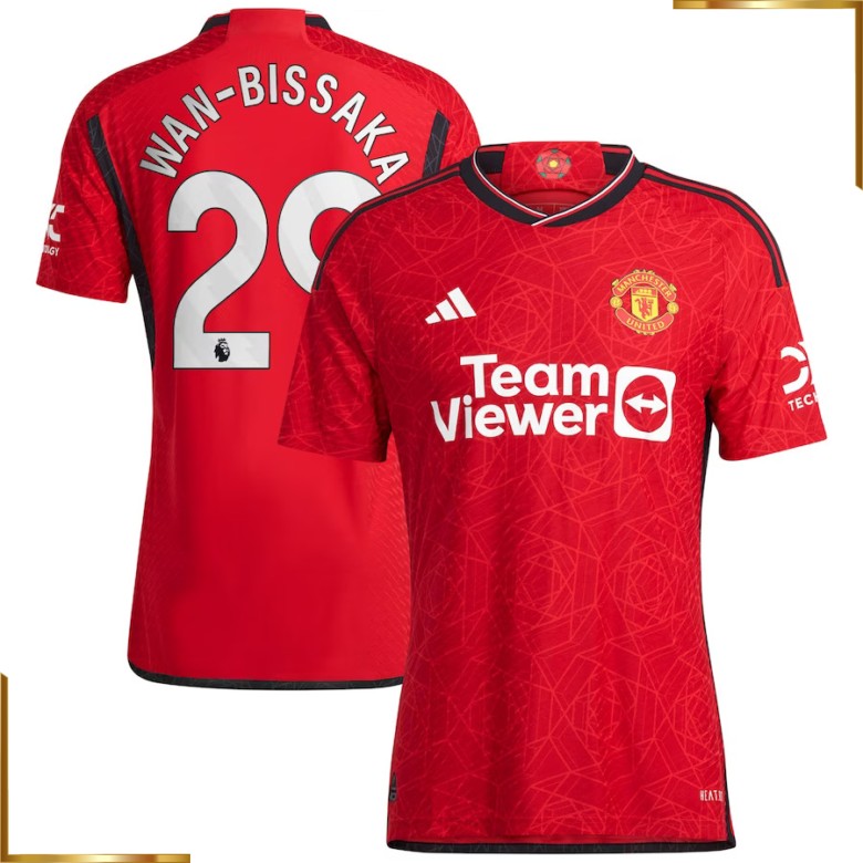 Camiseta Manchester United Wan Bissaka 2023/2024 Primera Equipacion