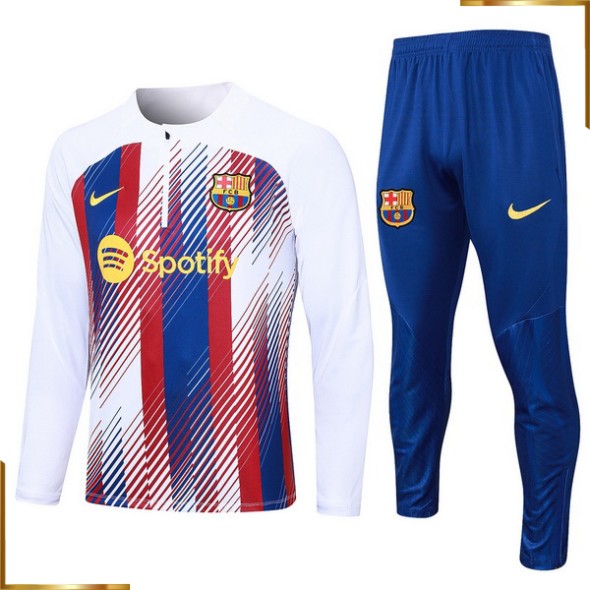 Chandal Conjunto Completo FC Barcelona 2023/2024 blanco rojo azul