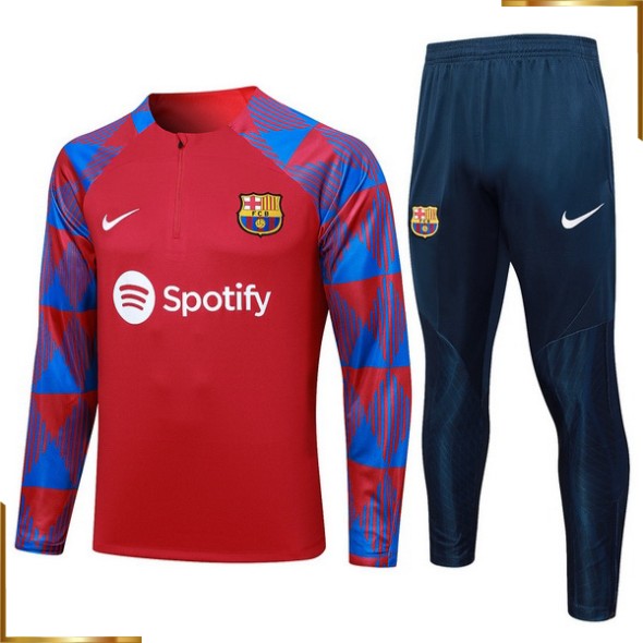 Chandal Conjunto Completo FC Barcelona 2023/2024 rojo azul