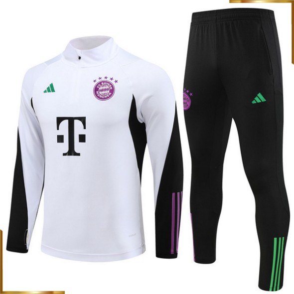 Chandal Conjunto Completo Bayern Munich 2023/2024 blanco negro purpura