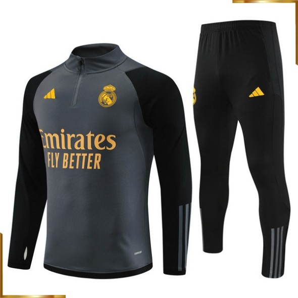 Chandal Conjunto Completo Real Madrid 2023/2024 gris negro